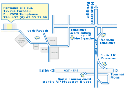 Plan d'accès à Fontaine-Silo