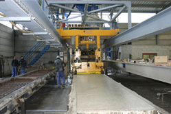 Fabrication de dalles murs porteur béton préfabriquées